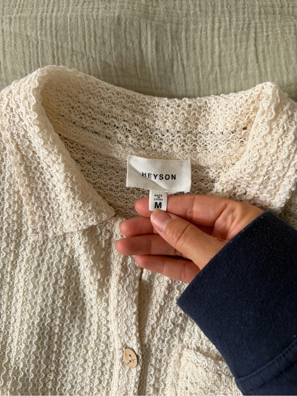 Heyson Cream Crotchet Romper